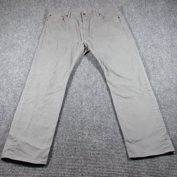 Levi’s 513 Jeans Mens 38x30 Gray Slim Straight Stretch Denim - Picture 2 of 11